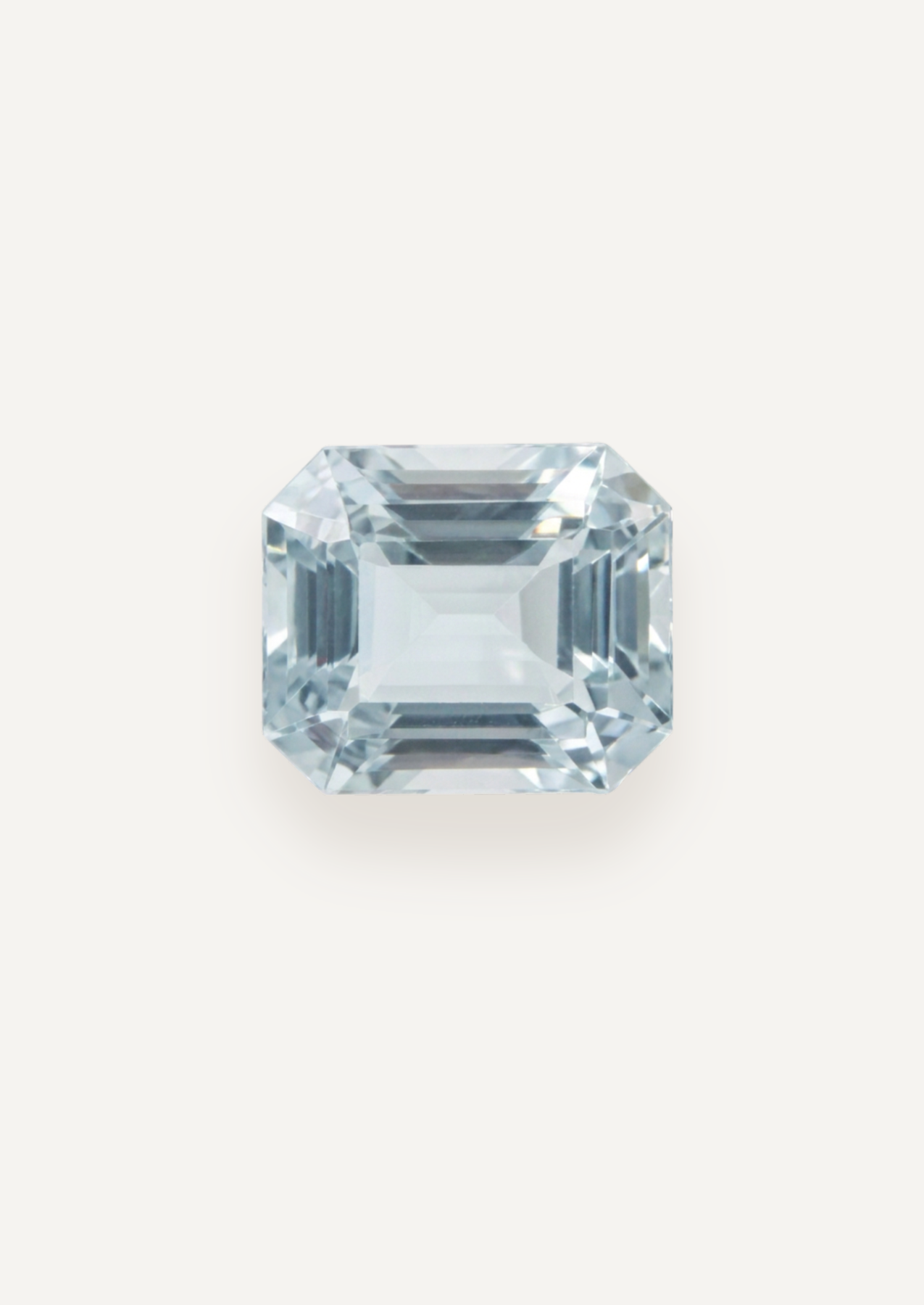 1.46ct Pale Blue Emerald Cut Aquamarine
