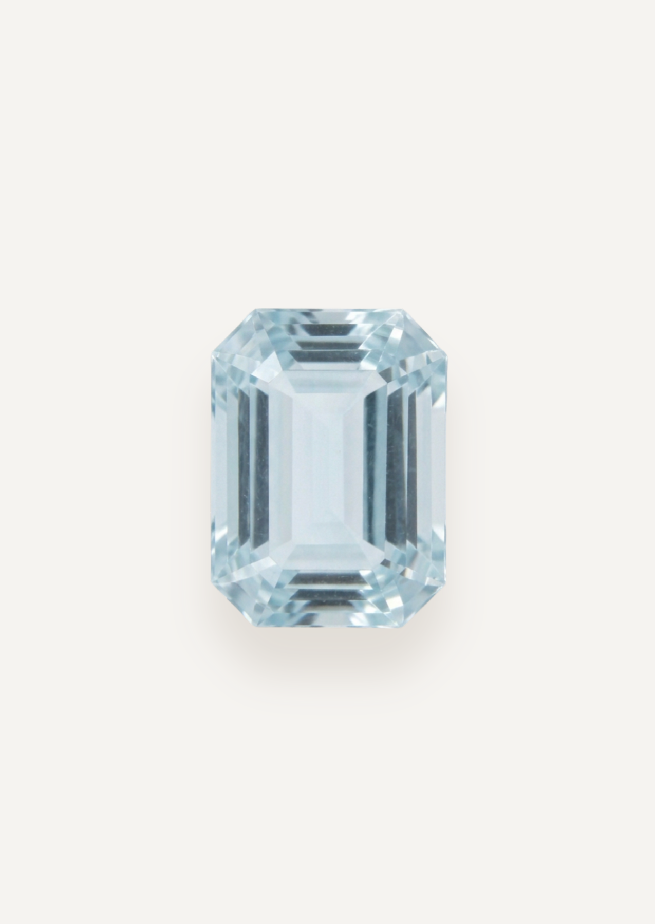 1.66ct Pale Blue Emerald Cut Aquamarine
