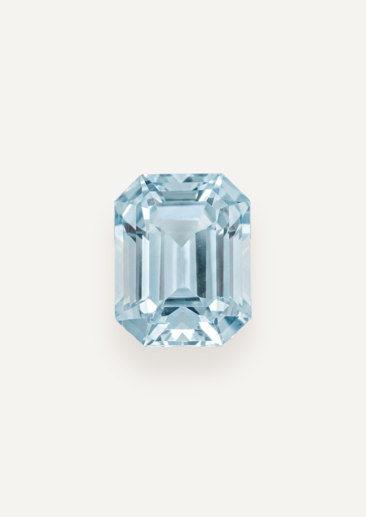 1.73ct Pale Blue Emerald Cut Aquamarine