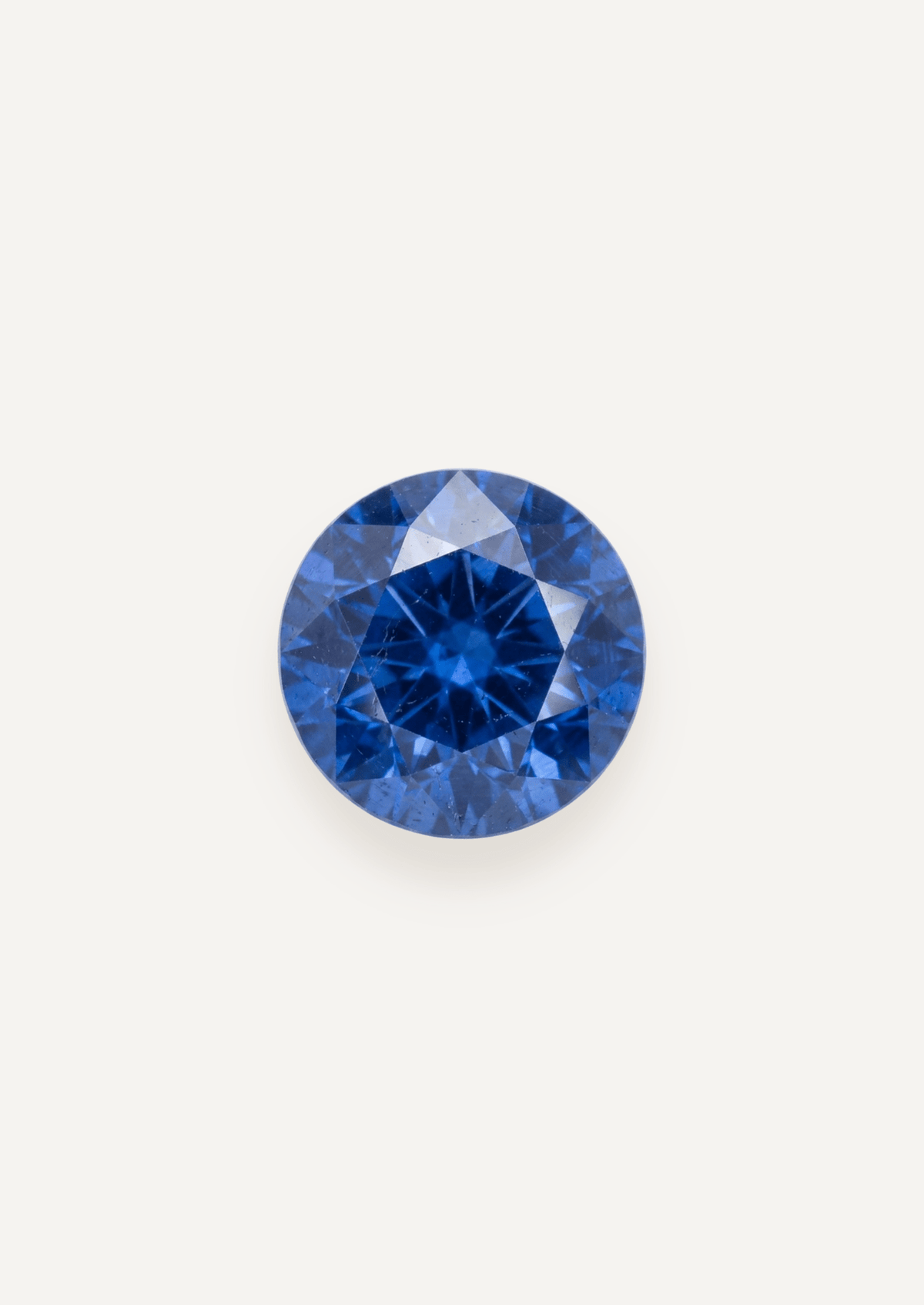 1.00ct Ceylon Blue Round Brilliant Cut Sapphire - Molten Store