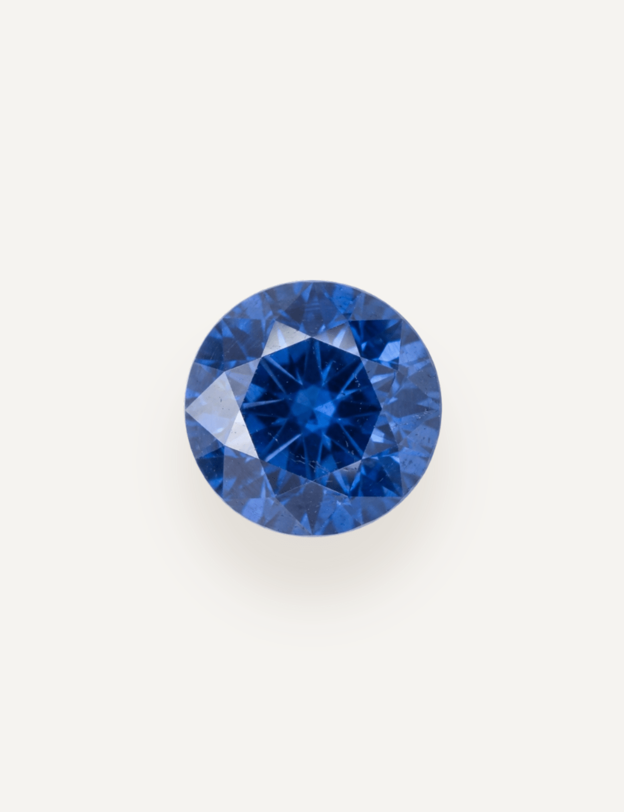 1.00ct Ceylon Blue Round Brilliant Cut Sapphire - Molten Store