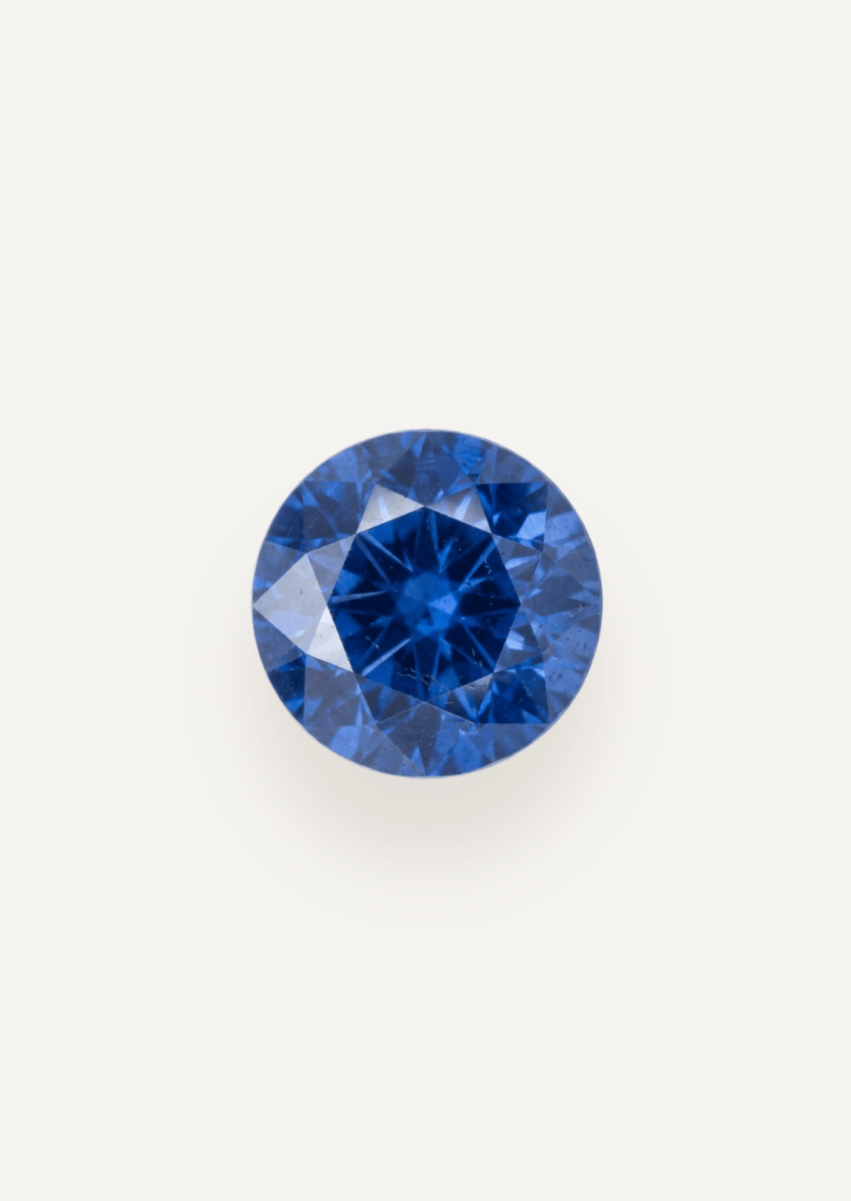 1.00ct Ceylon Blue Round Brilliant Cut Sapphire - Molten Store