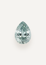 Face up product view showing very pale blue in a tapered drop with an airy centre.