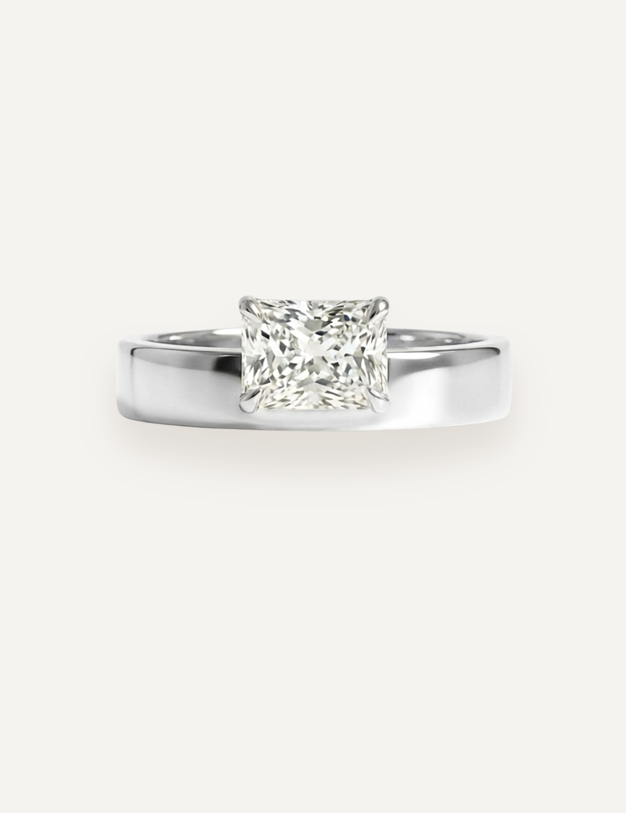 The Cleo Ring with Radiant Cut Diamond