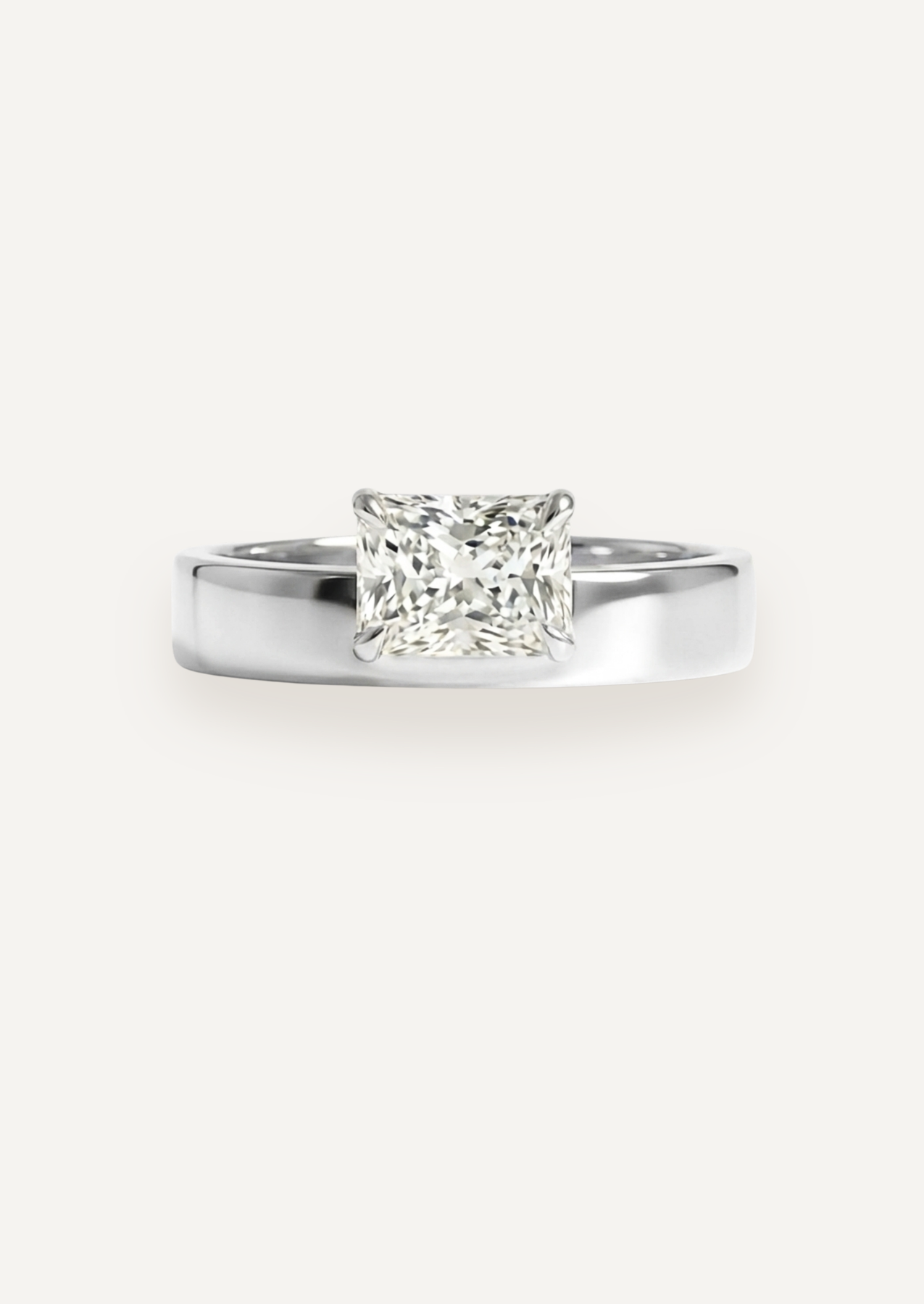 The Cleo Ring with Radiant Cut Diamond