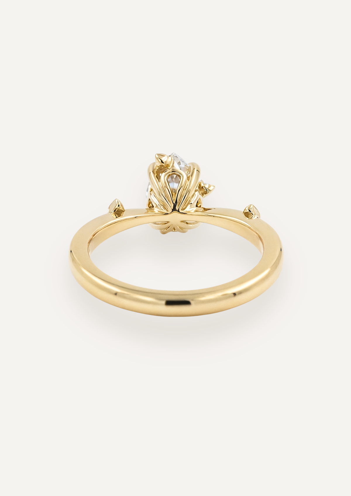 The Juniper Ring with Pear Cut Green Sapphire
