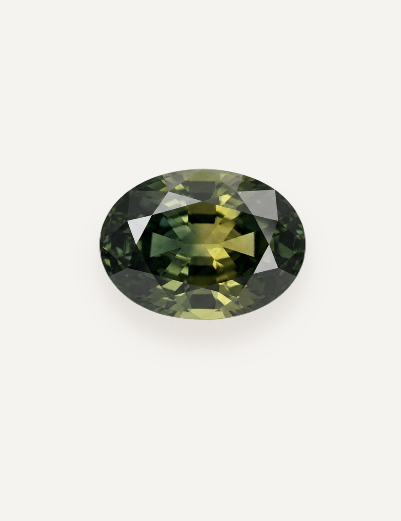 1.11ct Queensland Green Parti Oval Cut Sapphire - Molten Store