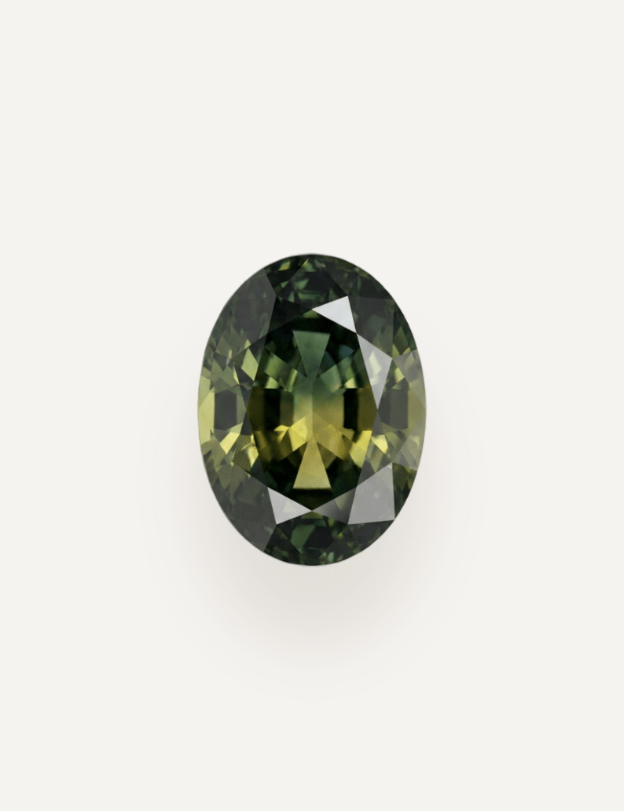 1.11ct Queensland Green Parti Oval Cut Sapphire - Molten Store