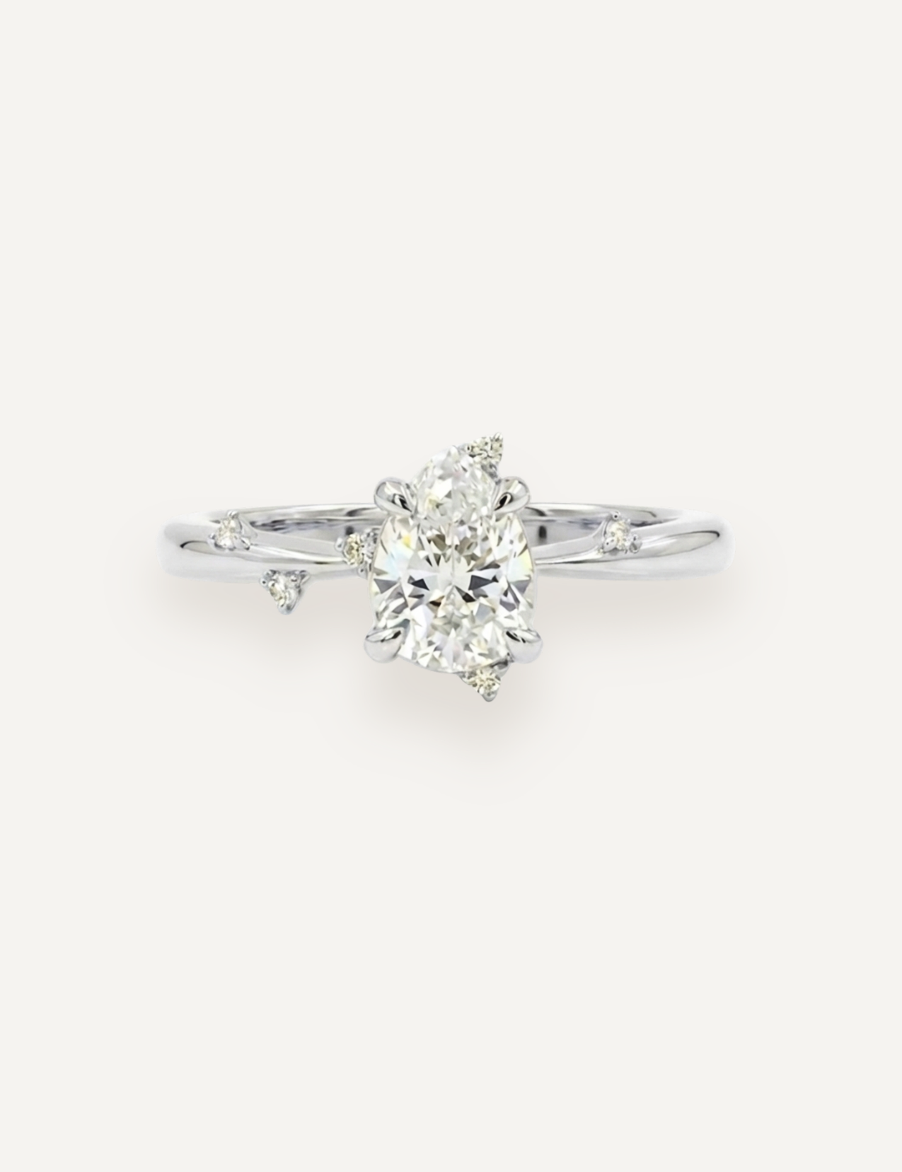 The Juniper Ring with Pear Cut Diamond