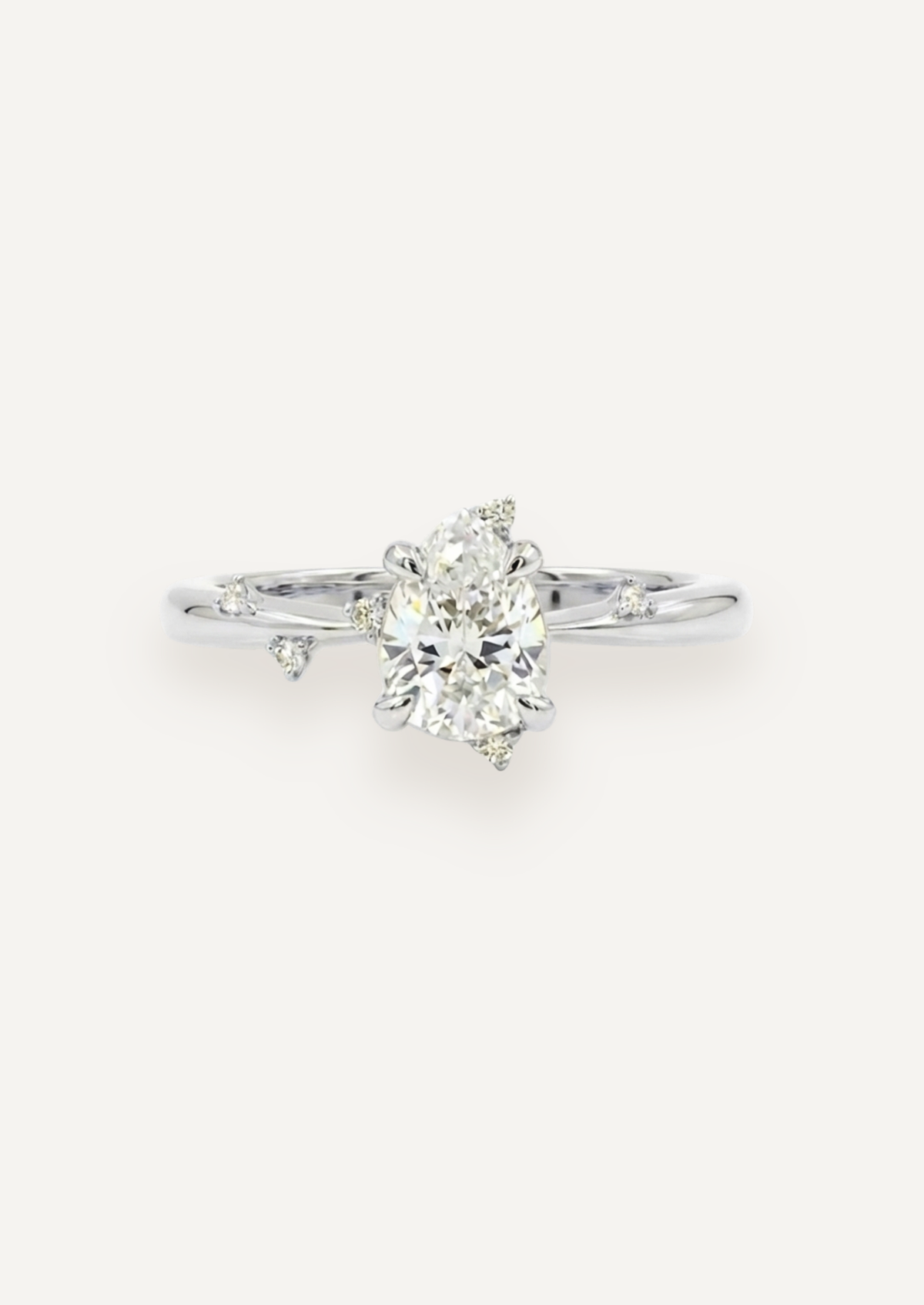 The Juniper Ring with Pear Cut Diamond