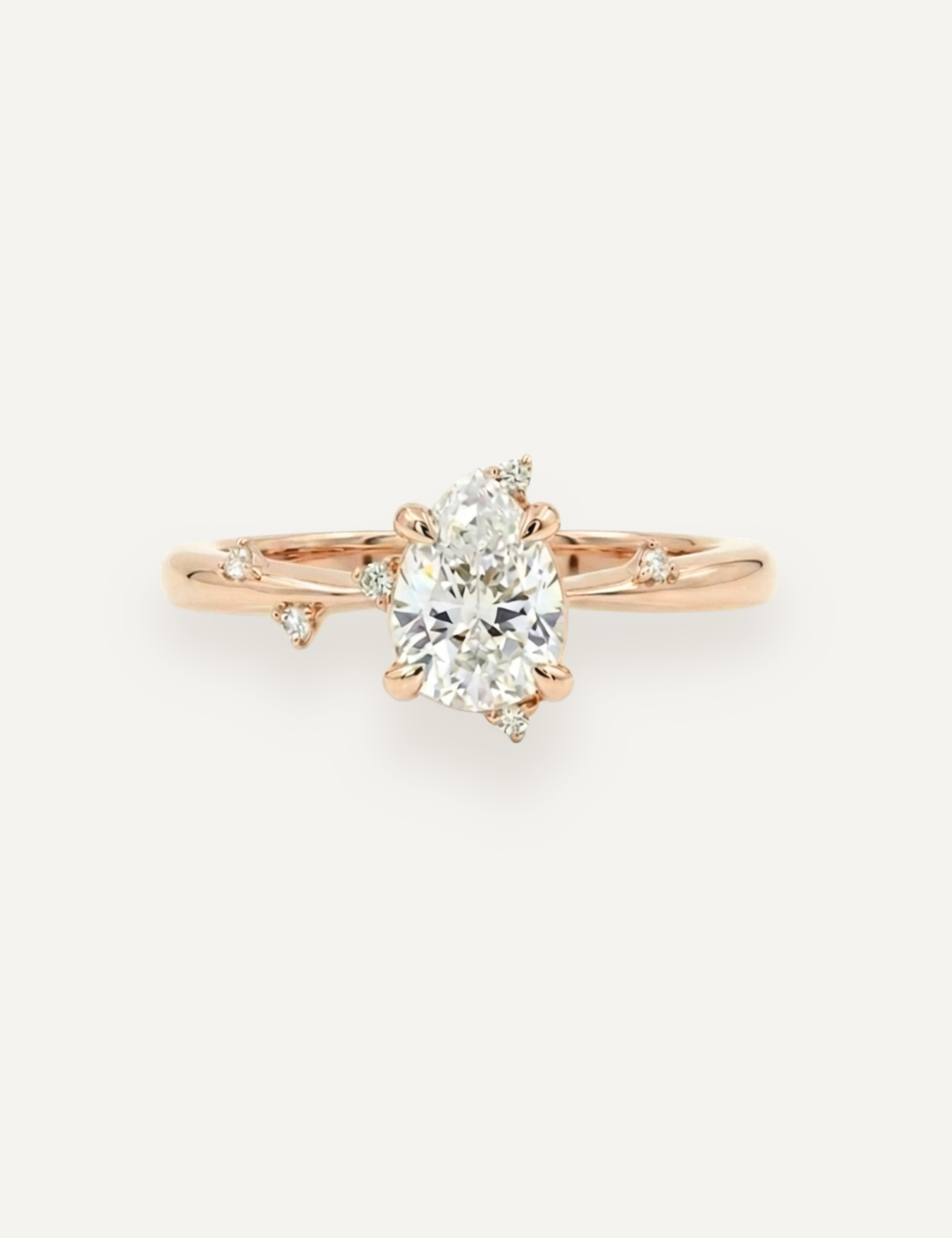 The Juniper Ring with Pear Cut Diamond