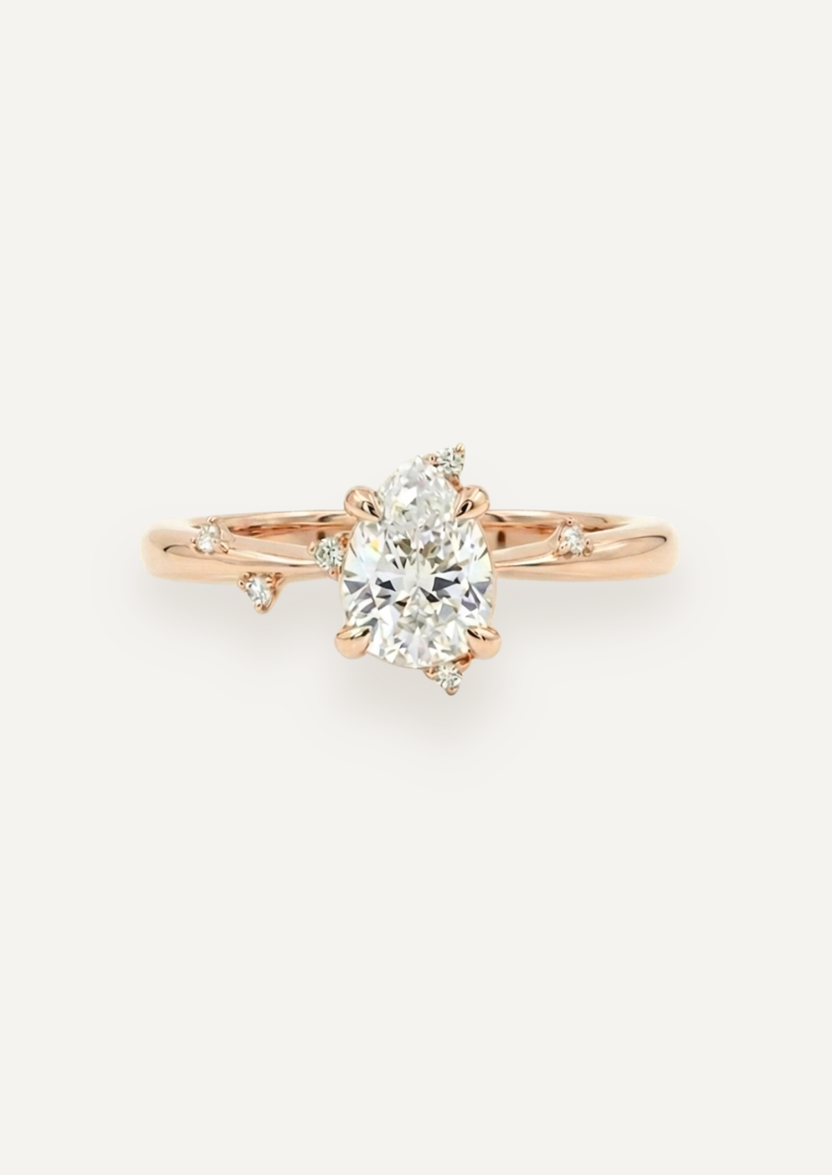 The Juniper Ring with Pear Cut Diamond