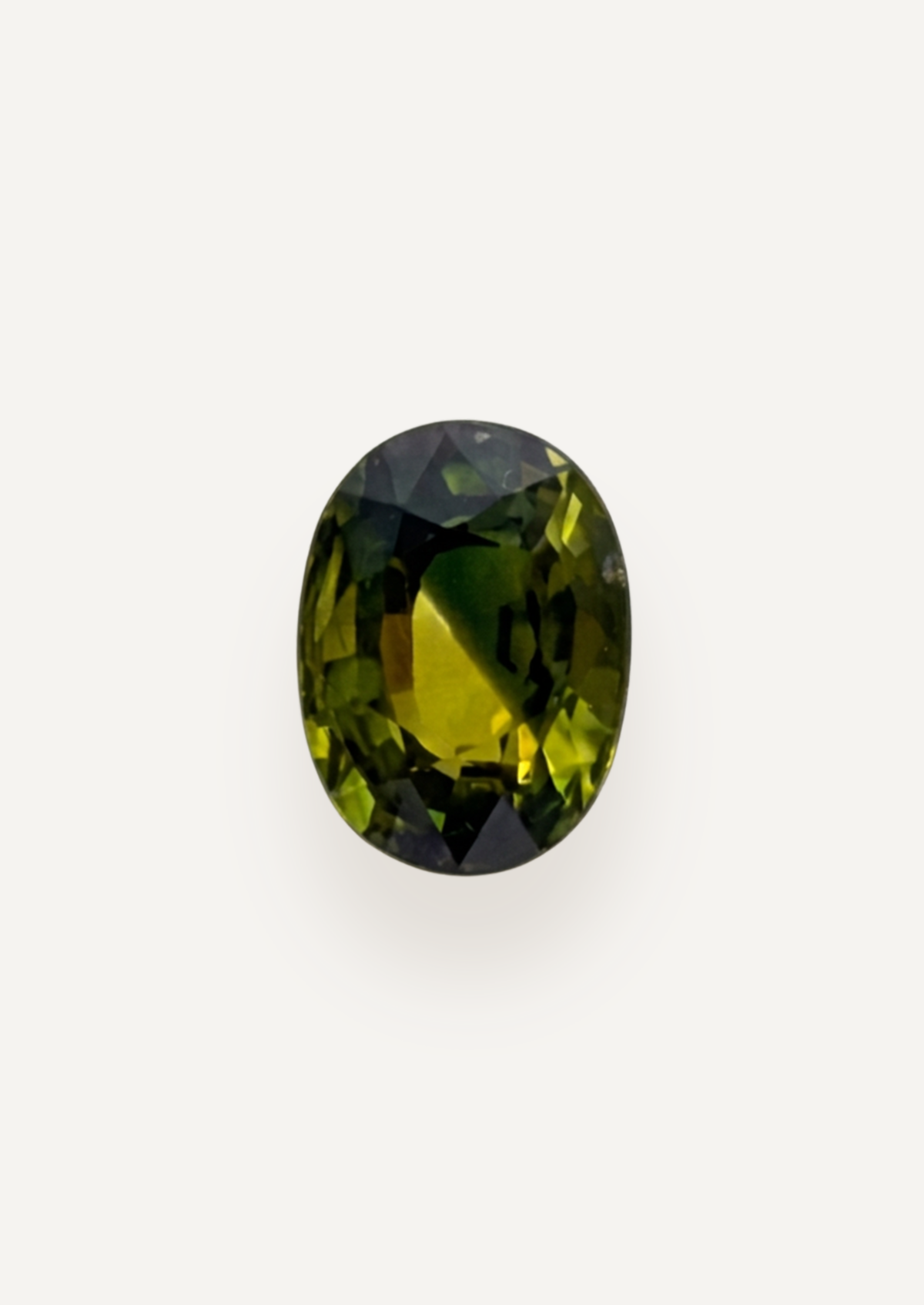 1.13ct Queensland Green Parti Oval Cut Sapphire