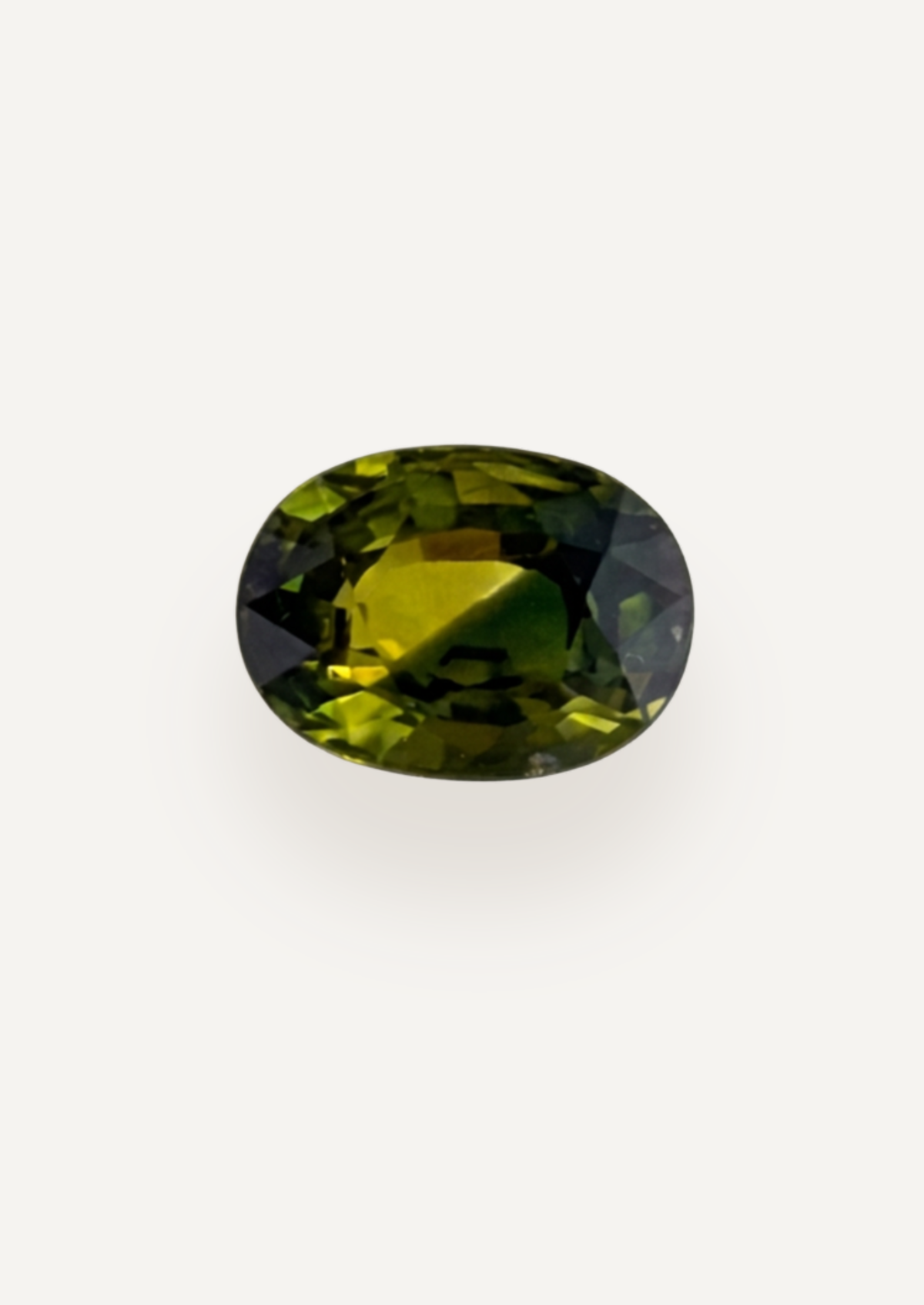 1.13ct Queensland Green Parti Oval Cut Sapphire