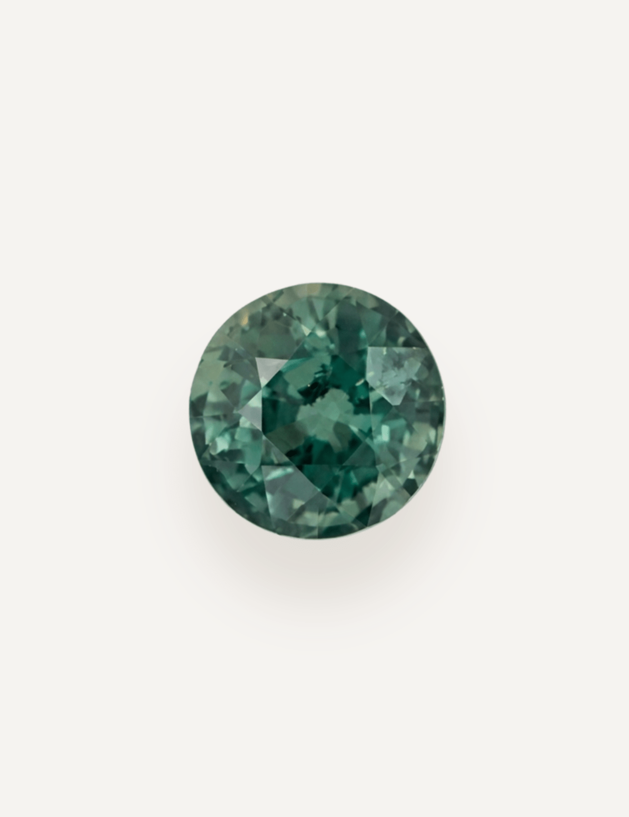 1.13ct Queensland Green Parti Round Cut Sapphire - Molten Store