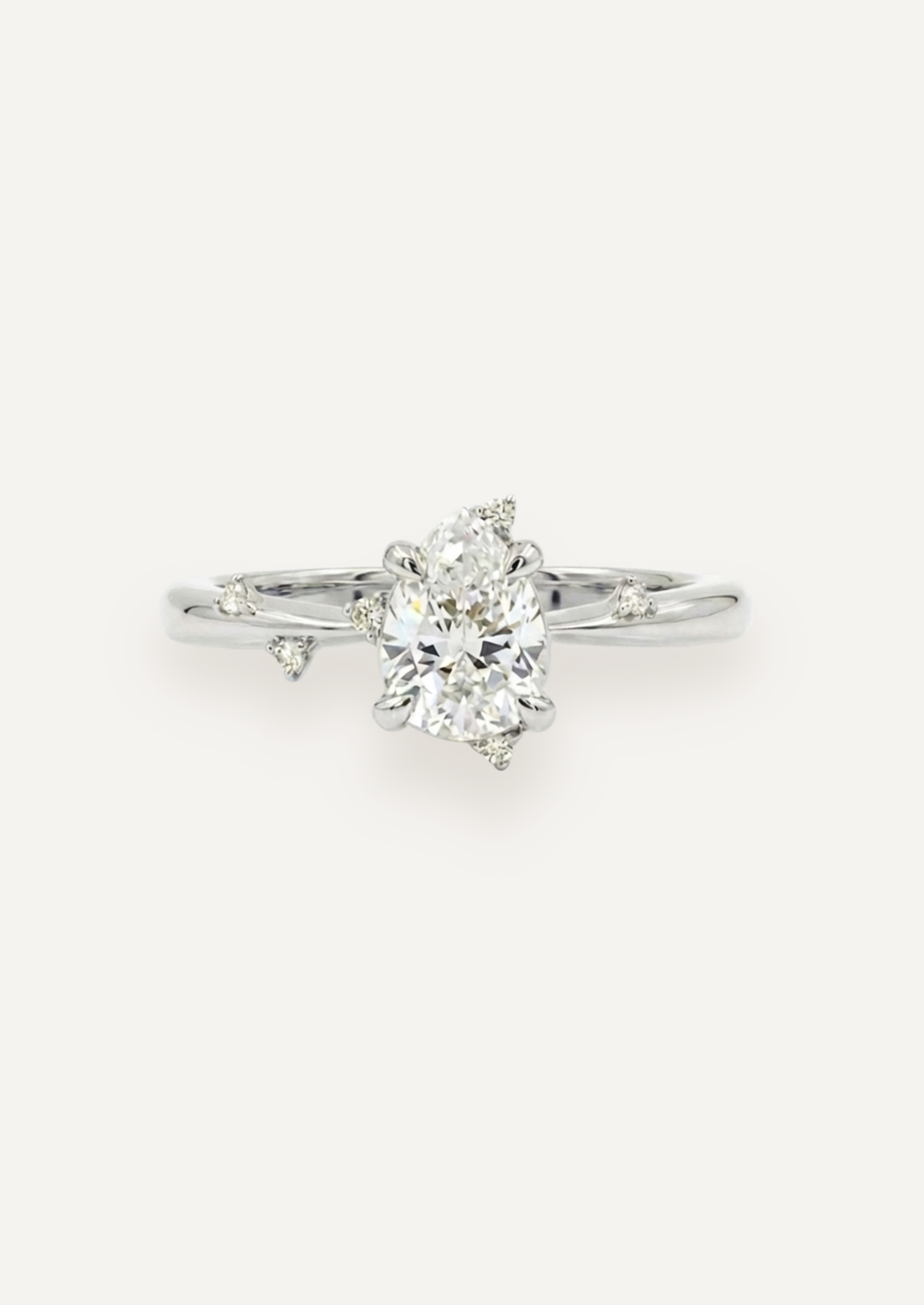 The Juniper Ring with Pear Cut Diamond