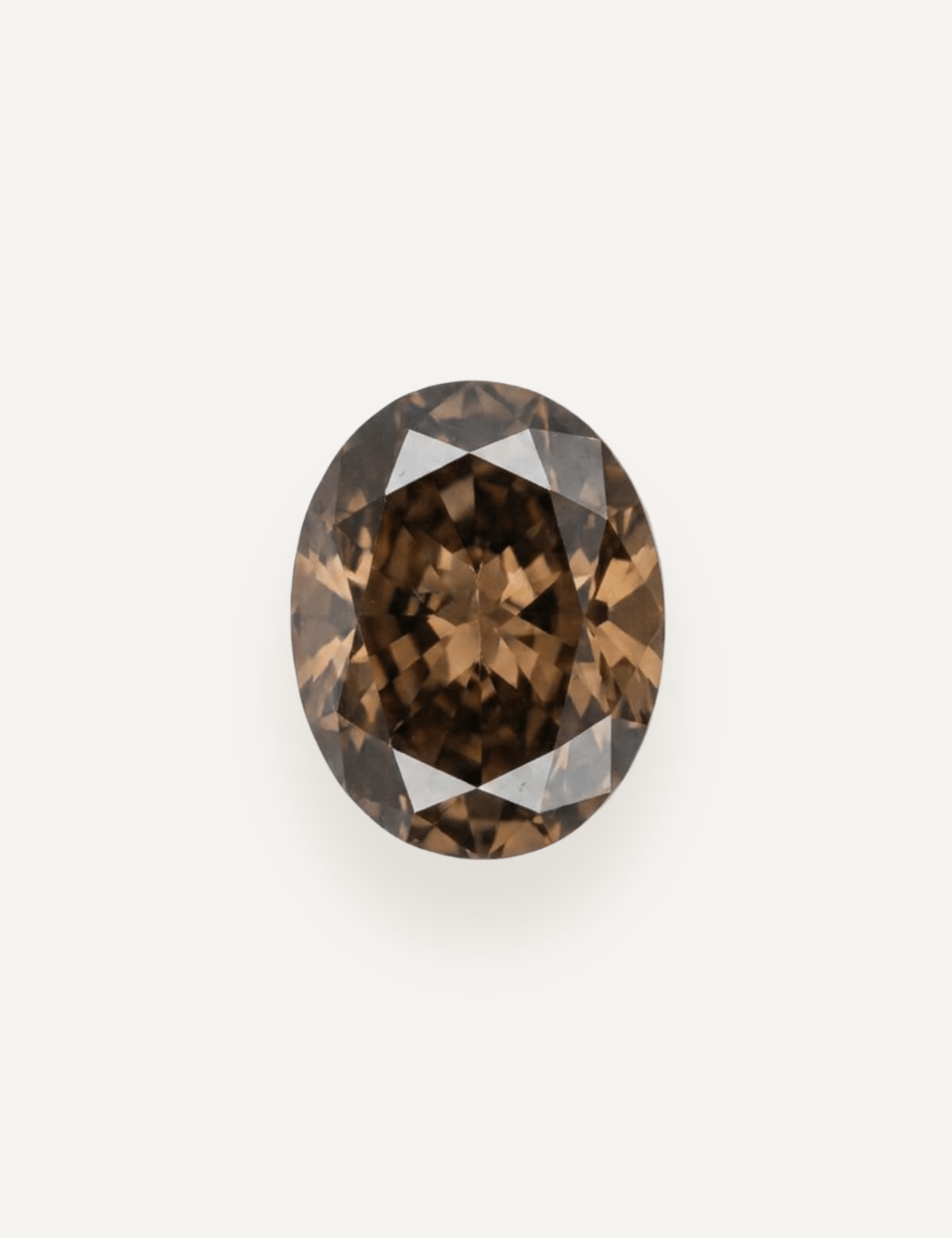 1.14ct Cognac Oval Cut Diamond - Molten Store