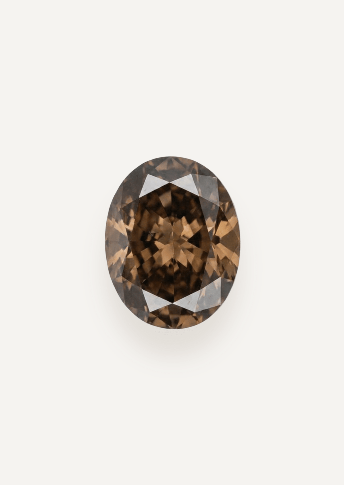 1.14ct Cognac Oval Cut Diamond - Molten Store