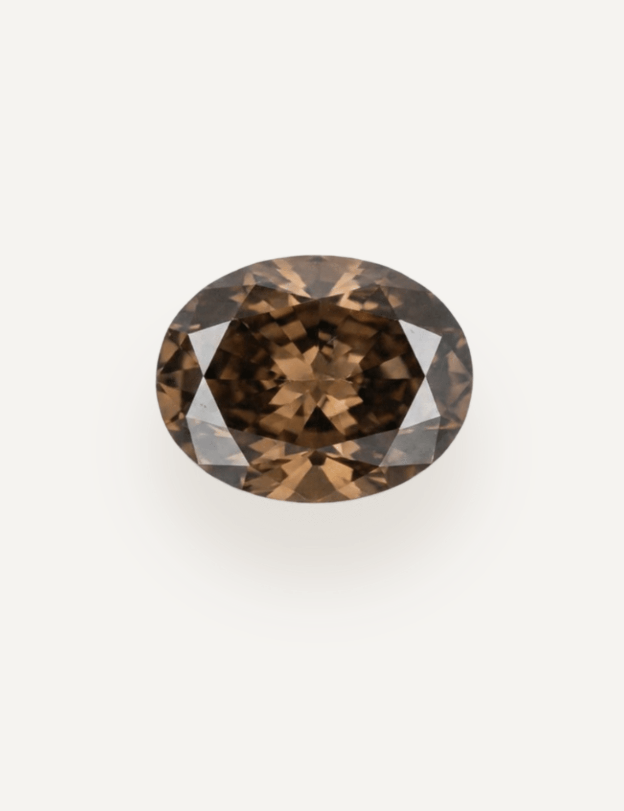 1.14ct Cognac Oval Cut Diamond - Molten Store