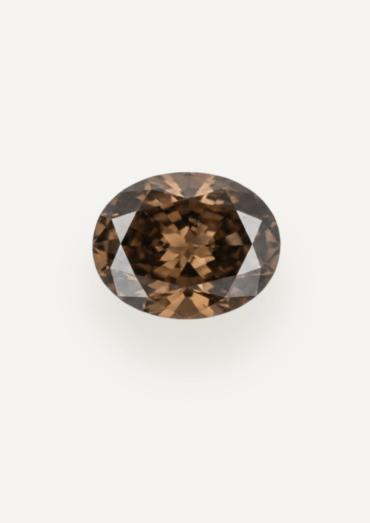 1.14ct Cognac Oval Cut Diamond - Molten Store