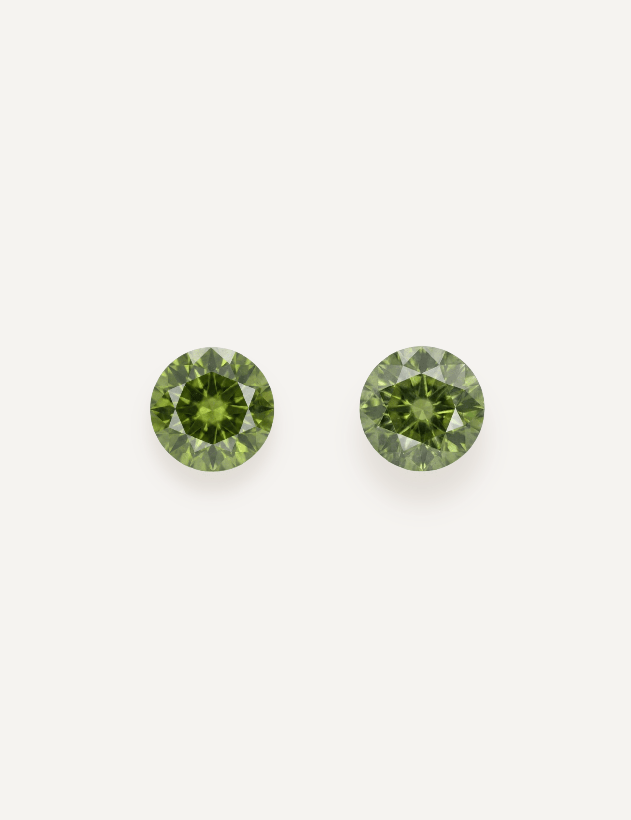 1.16 TCW Queensland Green Parti Round Cut Sapphire Pair - Molten Store