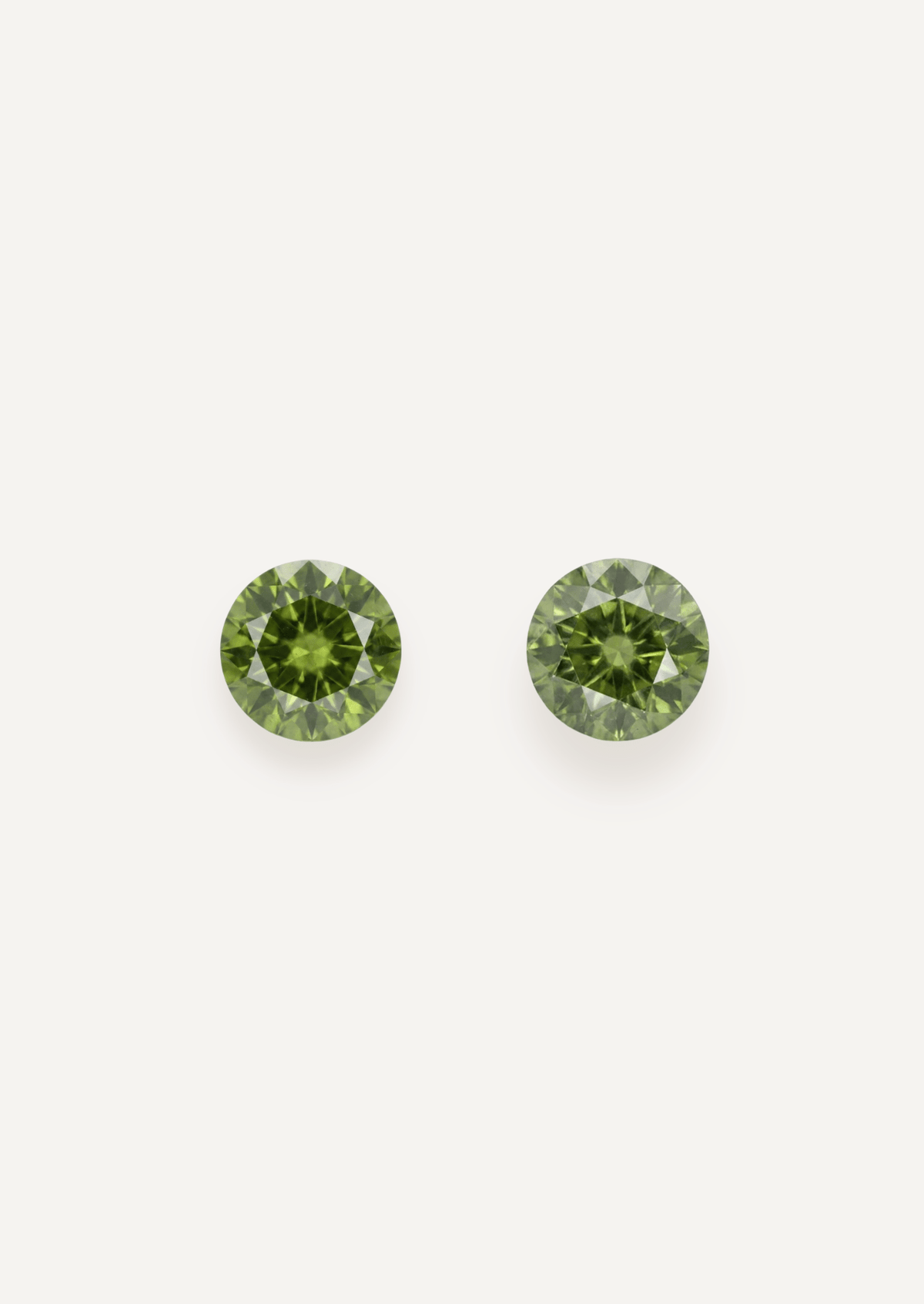 1.16 TCW Queensland Green Parti Round Cut Sapphire Pair - Molten Store