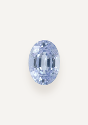 Face up product view showing pale ice blue in an oval outline with a broad stepped centre.