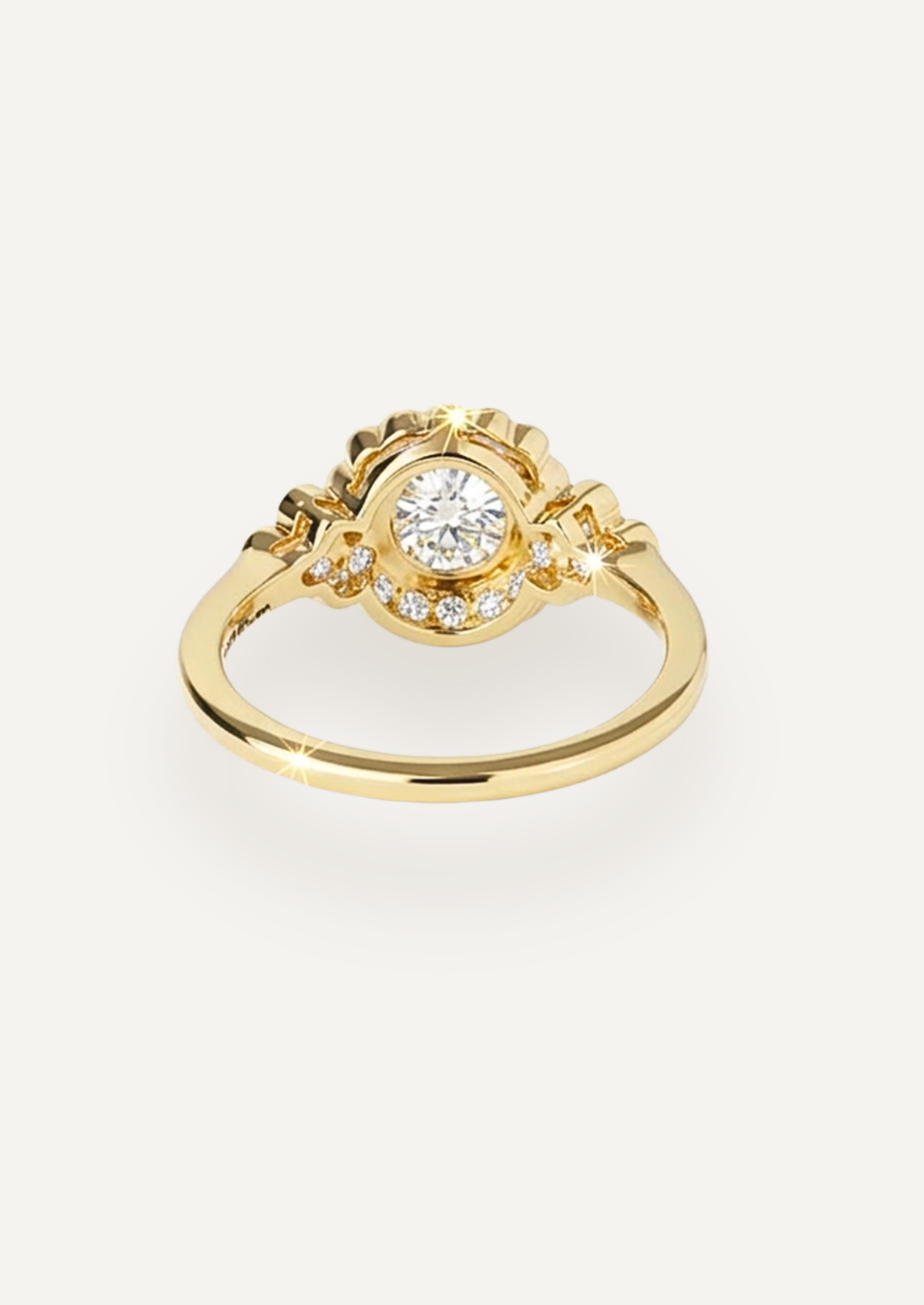 The Cosima Ring with Cushion Cut Diamond