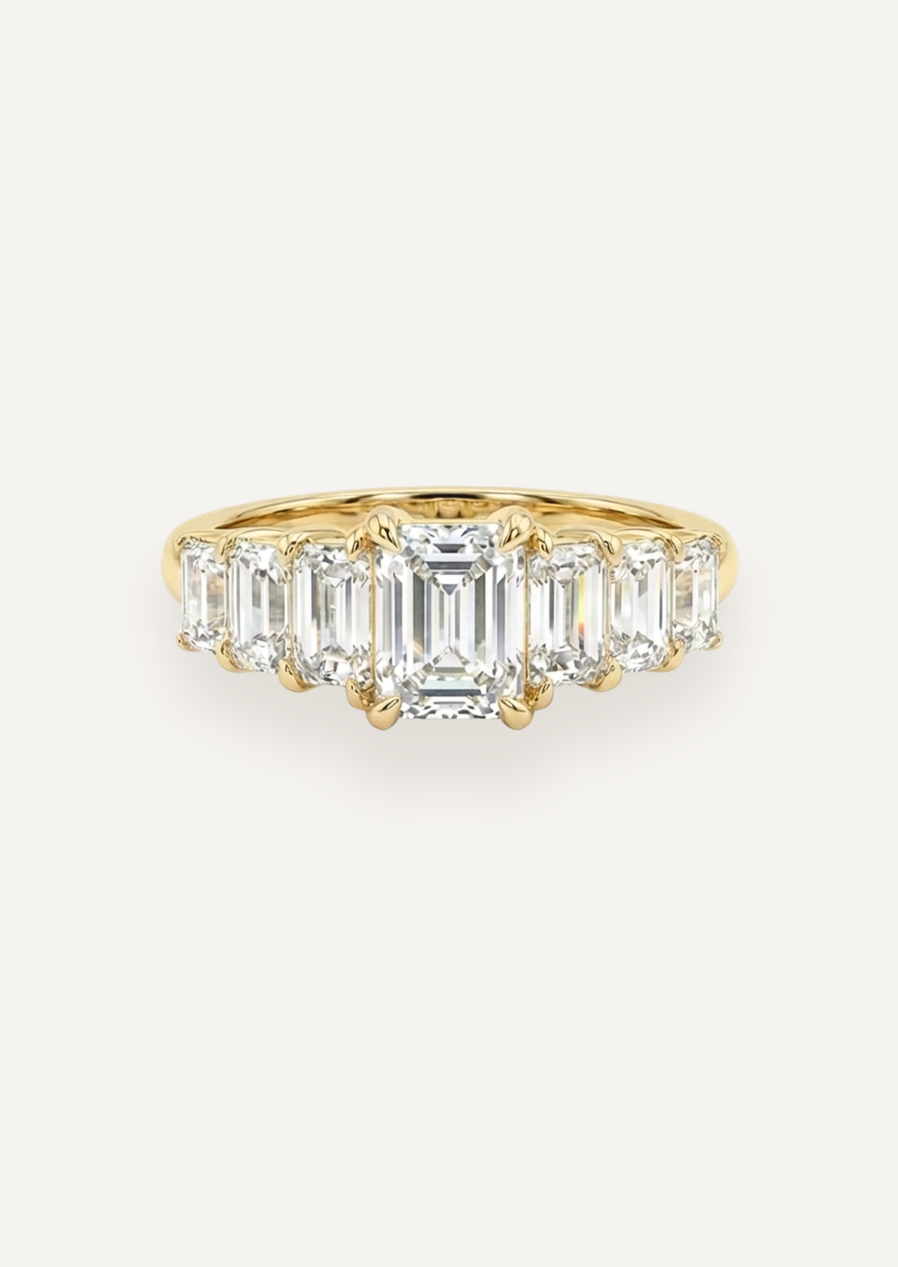 The Banks Ring with Emerald Cut Diamond