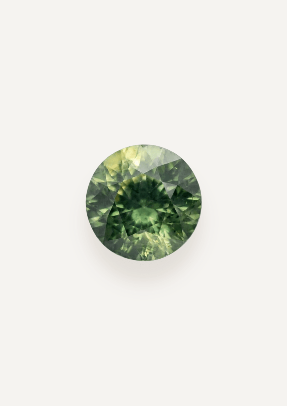 1.24ct Queensland Green Parti Round Cut Sapphire - Molten Store