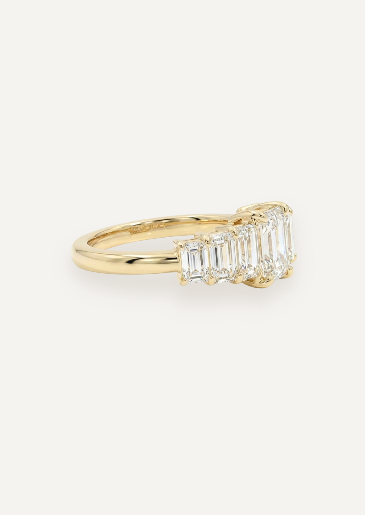 The Banks Ring with Emerald Cut Diamond