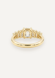 The Banks Ring with Emerald Cut Diamond