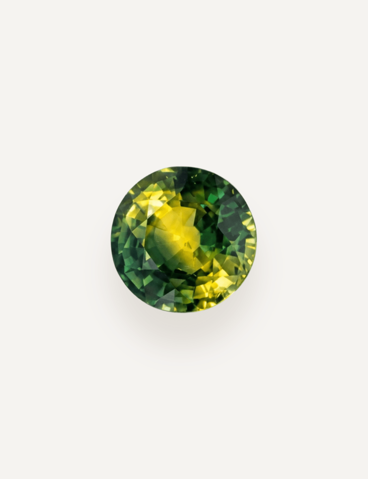 1.27ct Queensland Green Parti Round Cut Sapphire - Molten Store