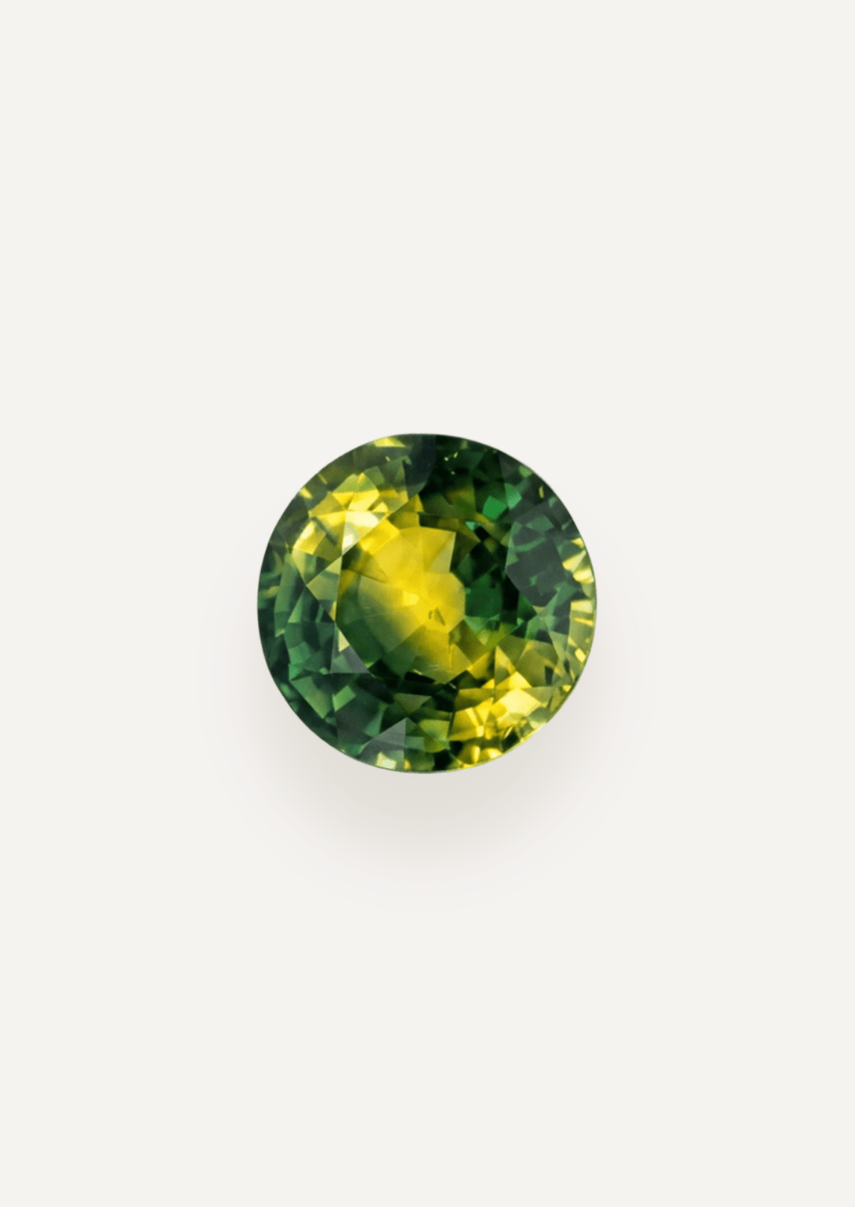 1.27ct Queensland Green Parti Round Cut Sapphire - Molten Store