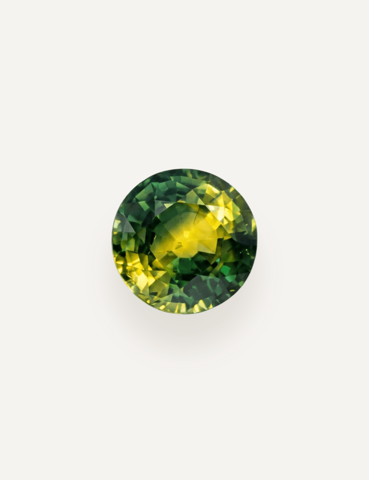 1.27ct Queensland Green Parti Round Cut Sapphire - Molten Store