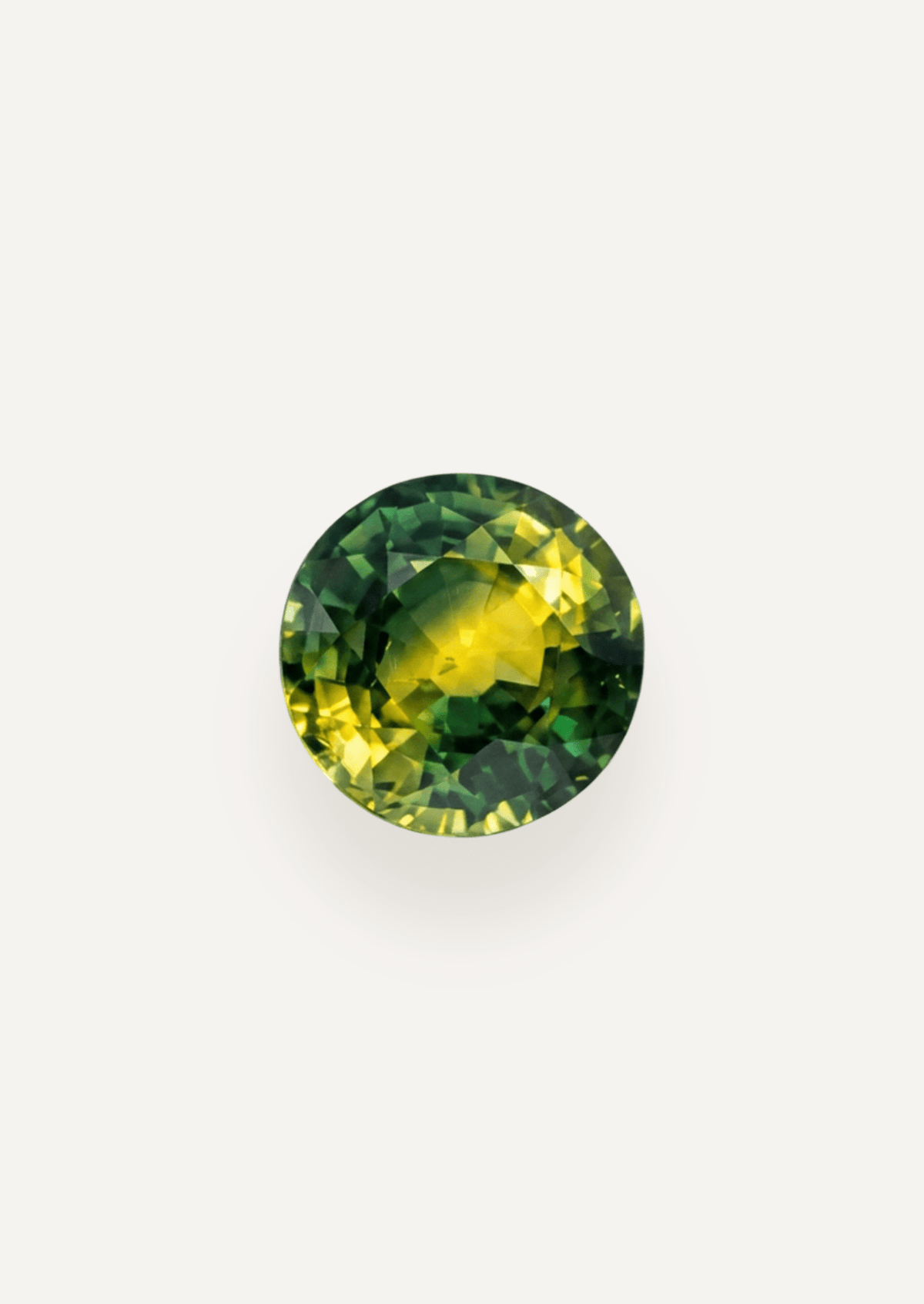 1.27ct Queensland Green Parti Round Cut Sapphire - Molten Store