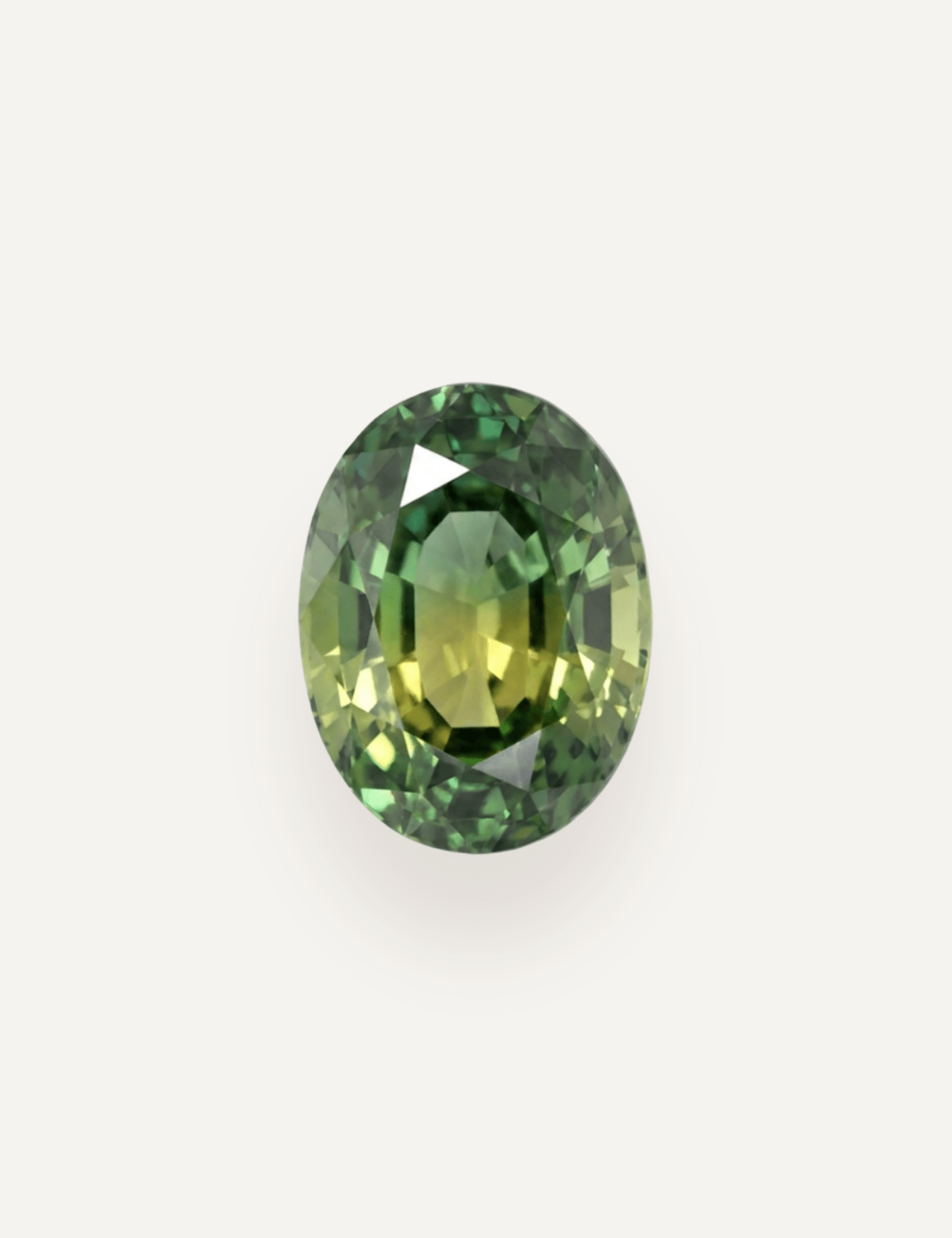 1.28ct Queensland Green Parti Oval Cut Sapphire - Molten Store
