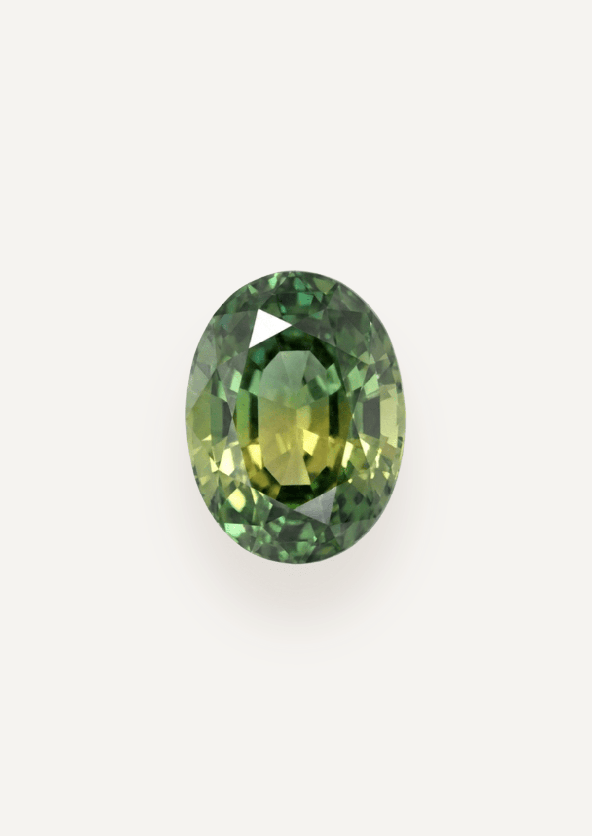 1.28ct Queensland Green Parti Oval Cut Sapphire - Molten Store