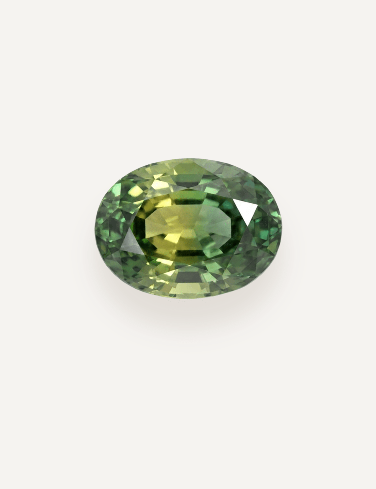 1.28ct Queensland Green Parti Oval Cut Sapphire - Molten Store