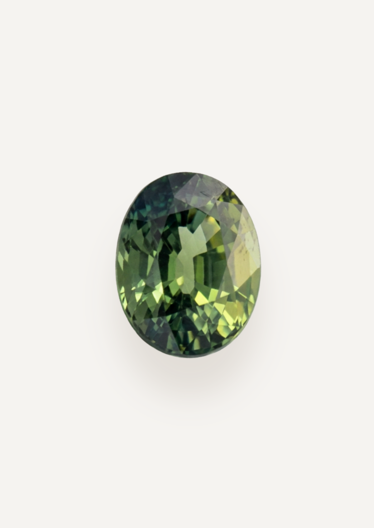 1.29ct Queensland Green Parti Oval Cut Sapphire