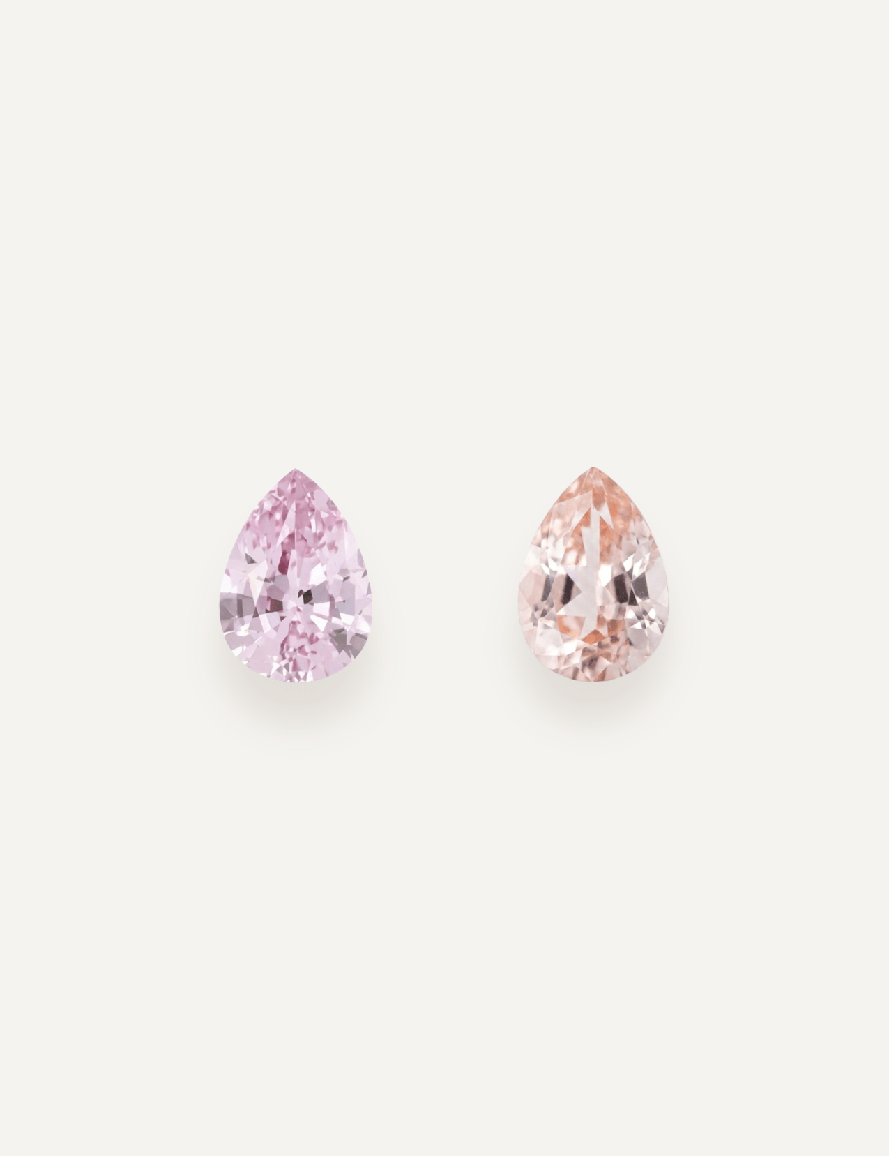 1.34 TCW Pink and Peach Pear Cut Sapphire Pair - Molten Store