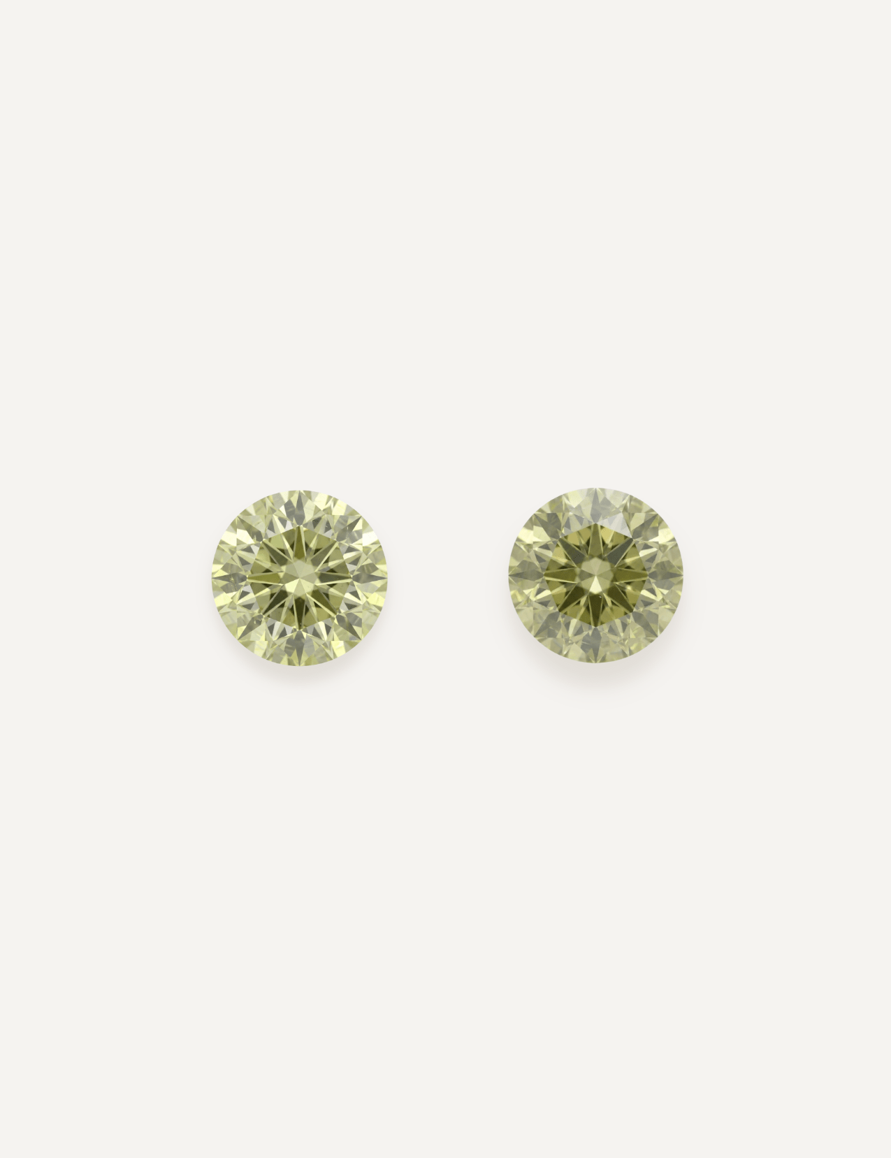 1.34 TCW Yellow Round Brilliant Cut Sapphire Pair - Molten Store