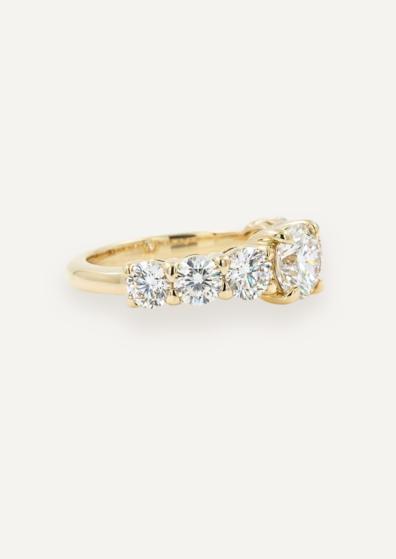 The Banks Ring with Round Diamond