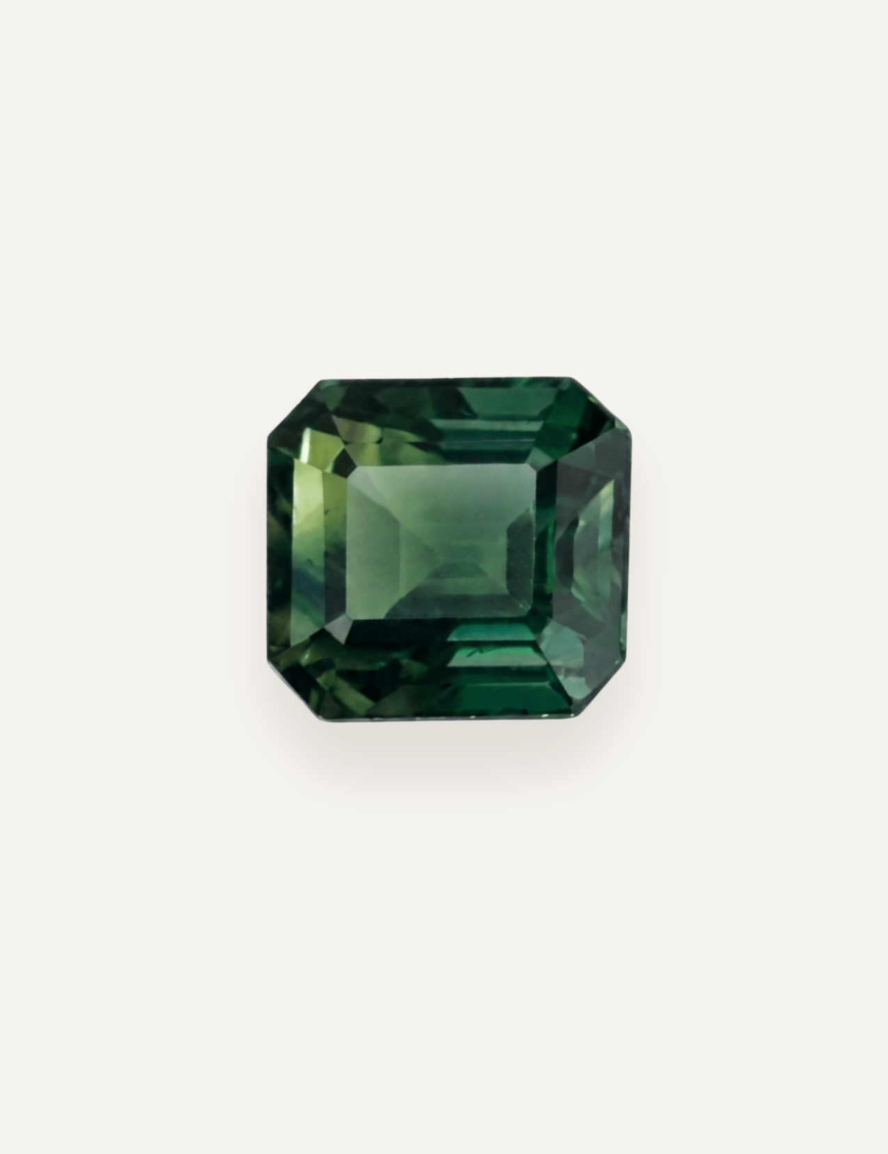 1.37ct Queensland Green Parti Emerald Cut Sapphire - Molten Store