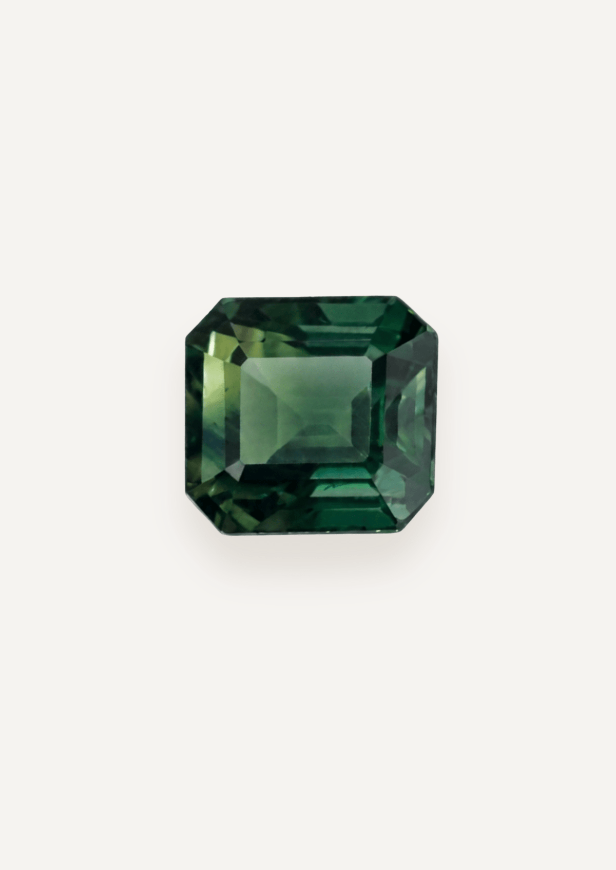 1.37ct Queensland Green Parti Emerald Cut Sapphire - Molten Store
