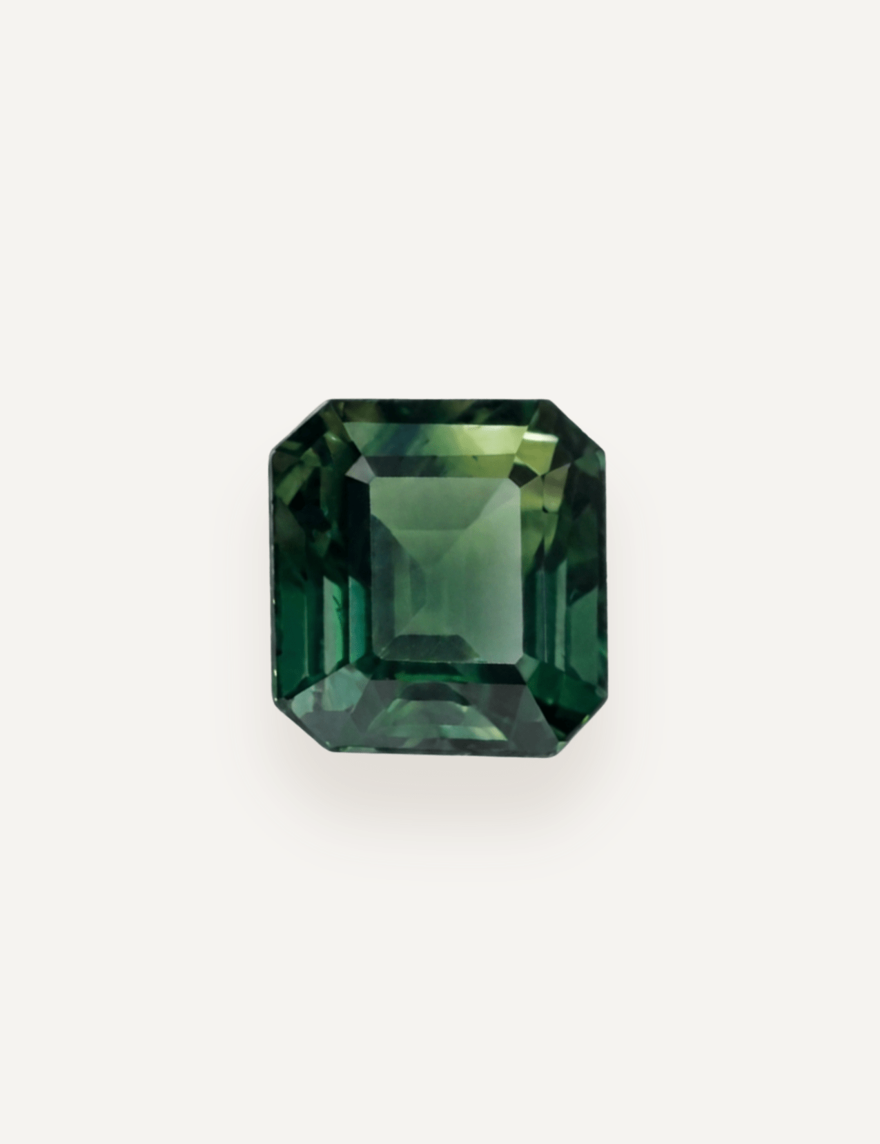 1.37ct Queensland Green Parti Emerald Cut Sapphire - Molten Store
