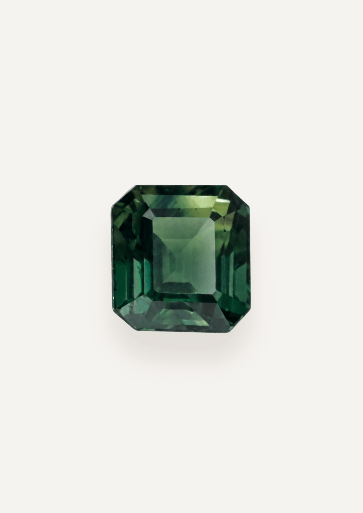 1.37ct Queensland Green Parti Emerald Cut Sapphire - Molten Store