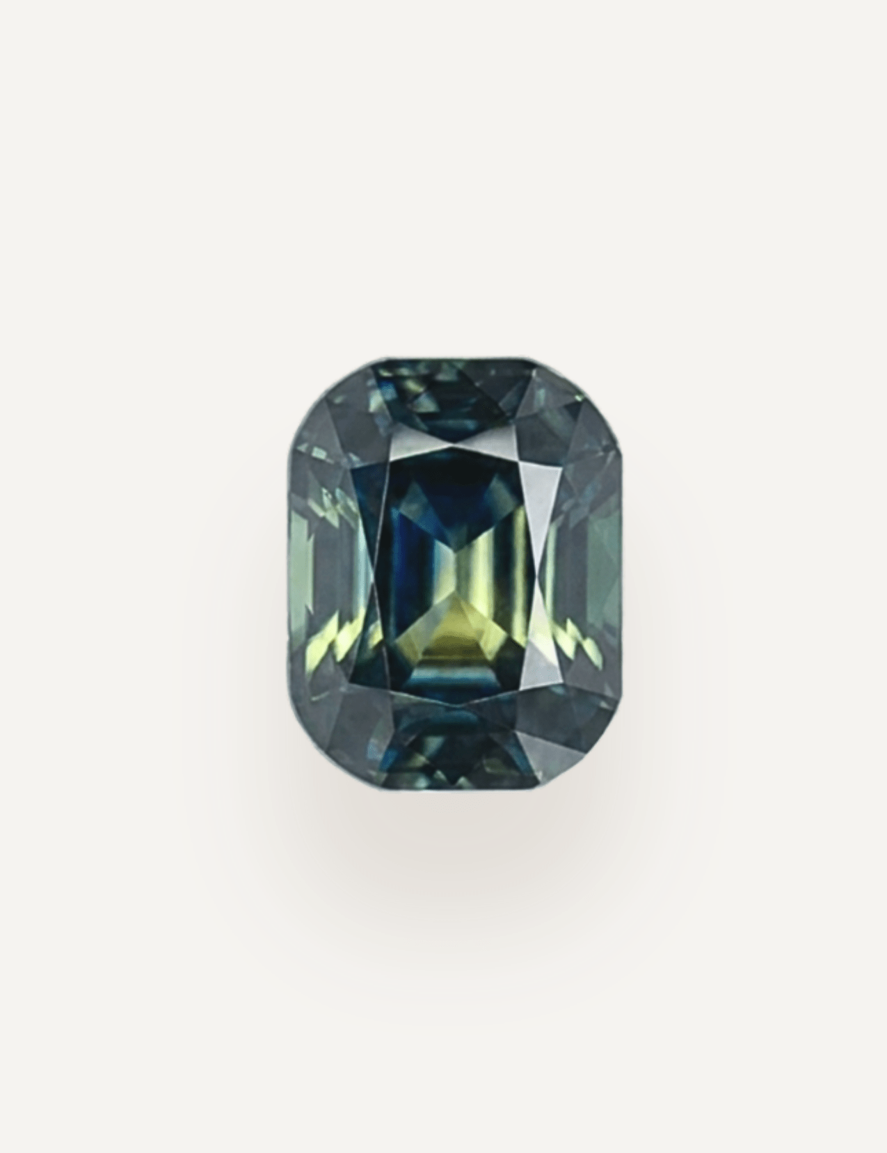 1.38ct Australian Blue Green Parti Cushion Cut Sapphire - Molten Store