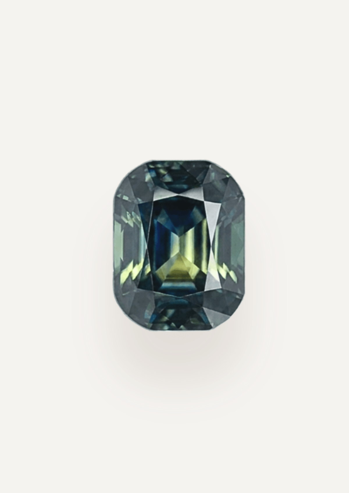 1.38ct Australian Blue Green Parti Cushion Cut Sapphire - Molten Store