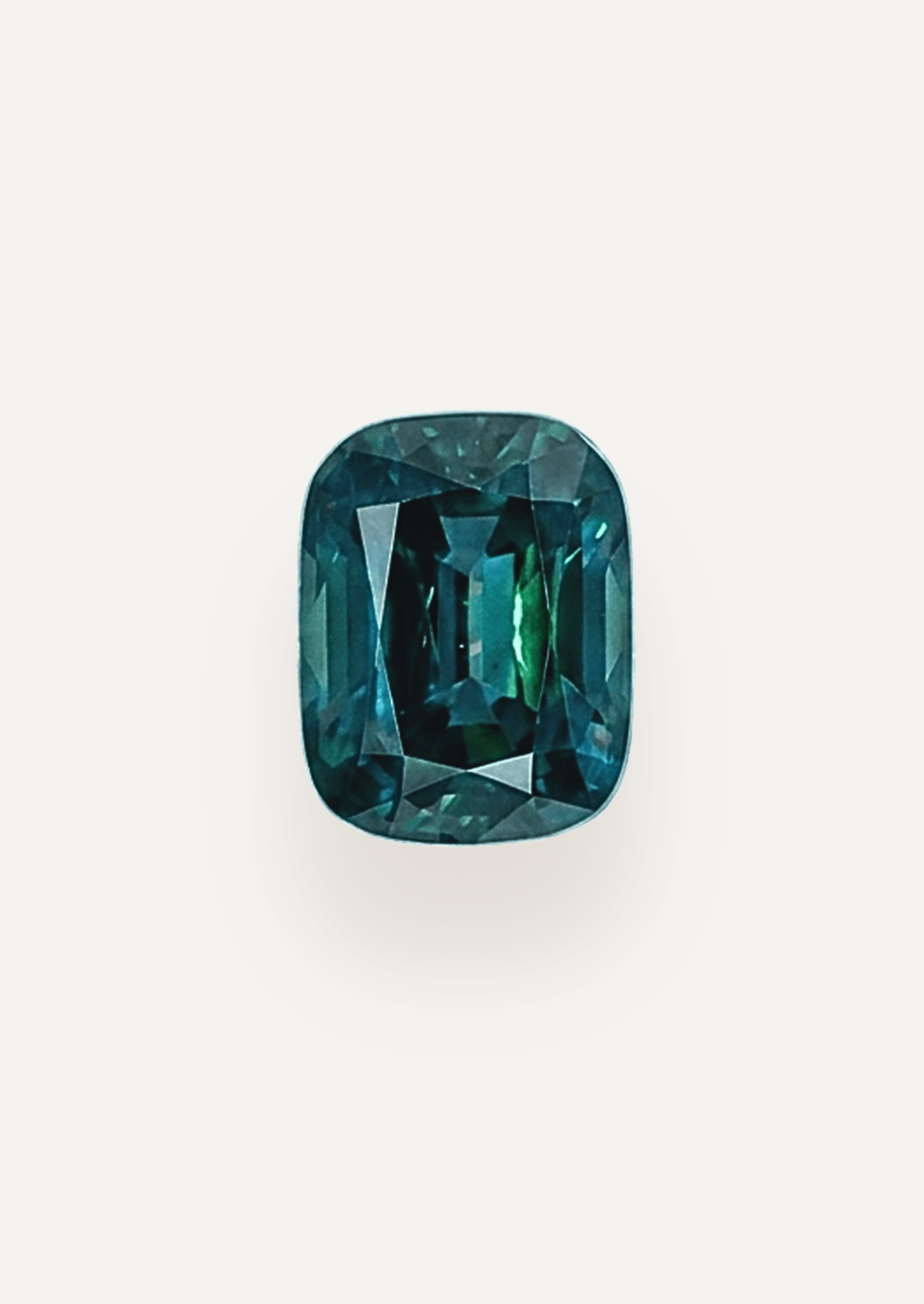 1.38ct Australian Blue Green Parti Cushion Cut Sapphire - Molten Store
